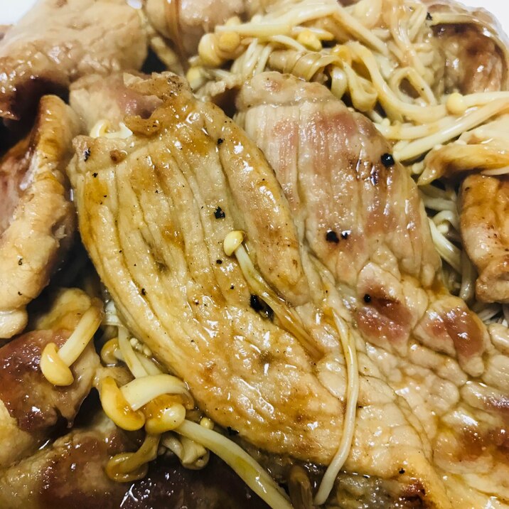 豚肉えのき炒め